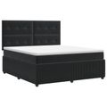 vidaXL Posteľ boxspring s matracom Čierna 140 x 200 cm Zamat
