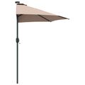 vidaXL Záhradný slnečník 294 x 150 x 224 cm Polyester a oceľ Sivohnedá