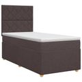 vidaXL Posteľ boxspring s matracom Tmavohnedá 100 x 200 cm Látka