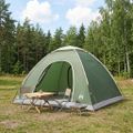 vidaXL Kempingový stan 4-miestny Zelená 185T polyester s PU náterom