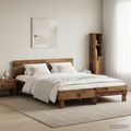 vidaXL Rám postele Staré drevo 140 x 190 cm Kompozitné drevo