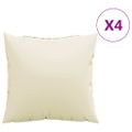 vidaXL Dekoratívne vankúše 4 ks, krémové 50x50 cm, látka