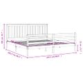 vidaXL Posteľný rám s čelom medovo-hnedý 200x200 cm masívne drevo