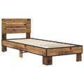 vidaXL Rám postele s čelom Staré drevo 80 x 200 cm Kompozitné drevo