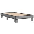 vidaXL Posteľný rám sivý sonoma 90x200 cm kompozitné drevo a kov