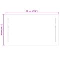 vidaXL Zrkadlo do kúpeľne s LED Priehľadná 70 x 40 cm tvrdené sklo