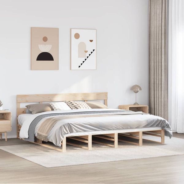 vidaXL Posteľ bez matraca 200x200 cm masívna borovica