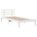vidaXL Posteľný rám so zásuvkami biely 100x200 cm borovicový masív