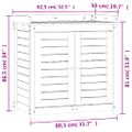 vidaXL Stôl na presádzanie s policami biely 82,5x50x86,5 cm borovica