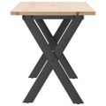 vidaXL Konferenčný stolík v tvare X 110x40x45 cm borovica a oceľ