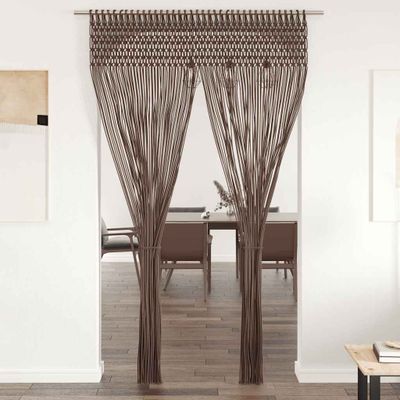 vidaXL Záclona macrame sivo-hnedá 140x240 cm bavlna