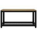 vidaXL Konferenčný stolík svetlohnedý a čierny 90x45x45cm MDF a železo