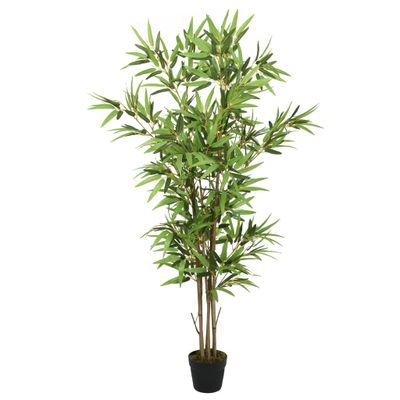 vidaXL Umelý bambusový strom 828 listov 150 cm zelený