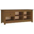 vidaXL Skrinka na topánky medovo-hnedá 110x38x45,5 cm masívna borovica