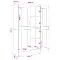 vidaXL Knižnica 3 úrovní 82,5 x 30,5 x 150 cm Kompozitné drevo