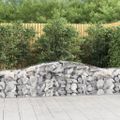vidaXL Oblúkový gabionový kôš 9 ks 400x50x60/80 cm pozinkované železo