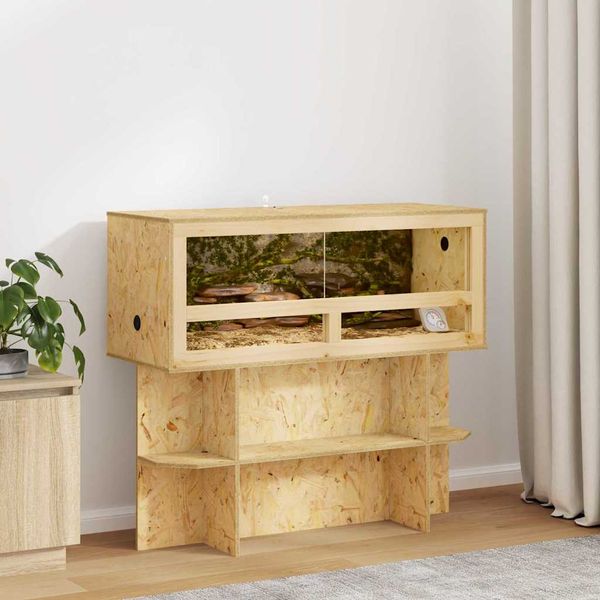 vidaXL Terárium Hnedá 100 x 40 x 40 cm OSB