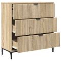 vidaXL Servírovacia skriňa Sonoma dub 79,5 x 33 x 82 cm