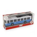 Trolejbus MHD modrý 16 cm - otváracie dvere