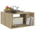 vidaXL Konferenčné stolíky 4ks, dub sonoma 33x33x33cm kompozitné drevo