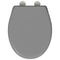 vidaXL WC sedadlo Sivá 47 x 37 x 4 cm Duroplast