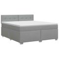 vidaXL Posteľ boxspring s matracom Svetlosivá 140 x 200 cm Látka