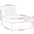 vidaXL Posteľný rám boxsping s matracom tmavomodrý 120x200 cm zamat