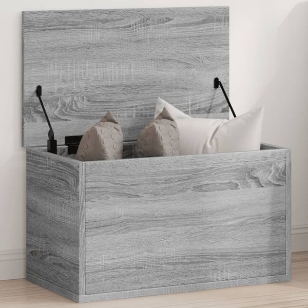 vidaXL Úložný box sivý sonoma 60x35x35 cm kompozitné drevo