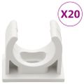 vidaXL Káblové rozvody so sponami Ø20 mm 10 m PVC