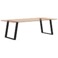 vidaXL Nohy k jedálenskému stolu v tvare U, 2 ks, čierne, 70 x (72-73) cm, oceľové