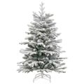 vidaXL Umelý Sklápací Vianočný Stromček Biela 150 cm PE a PVC