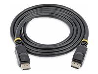 Kábel DisplayPort - DisplayPort (samec) na DisplayPort (samec) - 50 cm - so západkou - čierna