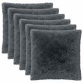 vidaXL Poťah na podložku 6 pcs HEERLEN Antracitová 60 x 60 cm