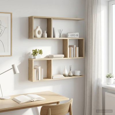 vidaXL Stenná polica Dub sonoma 80 x 12 x 79,5 cm Kompozitné drevo