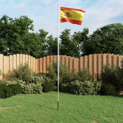 vidaXL Španielska vlajka a stĺp 6,2 m hliníkový