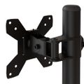vidaXL Držiak na dva monitory čierny oceľový VESA 75/100 mm