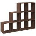 vidaXL Knižnica 3-posch. hnedý dub 137,5x29x103,5 cm kompozitit. drevo