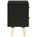 vidaXL Nočné stolíky 2 ks čierne 40x30x50 cm borovicový masív