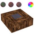 vidaXL Konferenčný stolík s nekonečnými LED dymový dub 100x100x40 cm