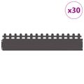 vidaXL Obrubníky trávnika 30 ks 103 x 0,05 x 22 cm Oceľ Čierna