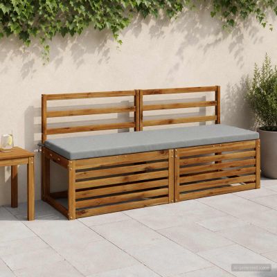 vidaXL Vankúš na lavičku SOEST 100% polyester Sivá 140 x 50 x 5 cm