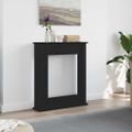 vidaXL Obloženie krbu čierne dub 75x20x87,5 cm kompozitné drevo