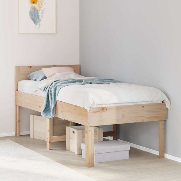 vidaXL Posteľ bez matraca 75x190 cm masívna borovica