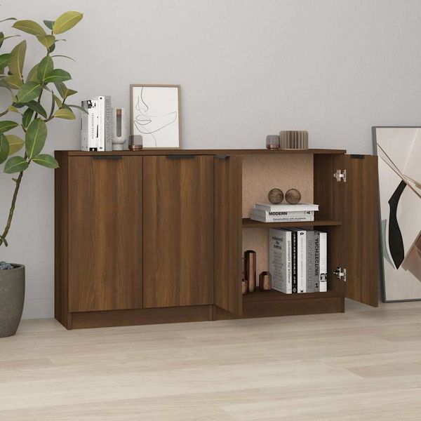 vidaXL Komody 2 ks hnedý dub 60x30x70 cm spracované drevo