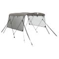 vidaXL Strieška Bimini s 3 oblúkmi a sieť. stenami 183x(185-198)x137cm