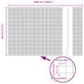 vidaXL Zvarený drôtený plot 5000 x 60 cm Strieborná
