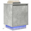 vidaXL Nočné skrinky s LED osvetlením 2 ks Betónovo sivá 38x34x50 cm