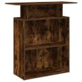 vidaXL Recepčný stôl dymový dub 100x40x104 cm kompozitné drevo