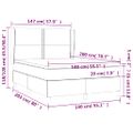 vidaXL Posteľný rám boxsping s matracom tmavozelený 140x200 cm zamat