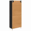 vidaXL Highboard 2 ks Čierny dub 69,5 x 34 x 180 cm Kompozitné drevo